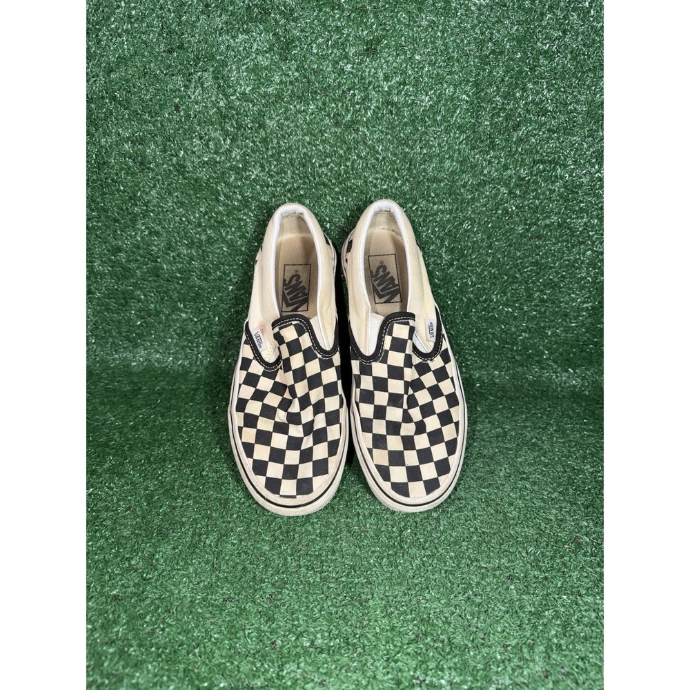 VANS Classic Slip-On Women Size 7.5 Black White Checkerboard Sneakers Skate Shoe - Picture 6 of 9
